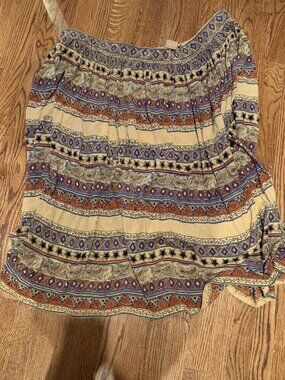 Radcliffe Size 3X Peasant Skirt with Geometric Print